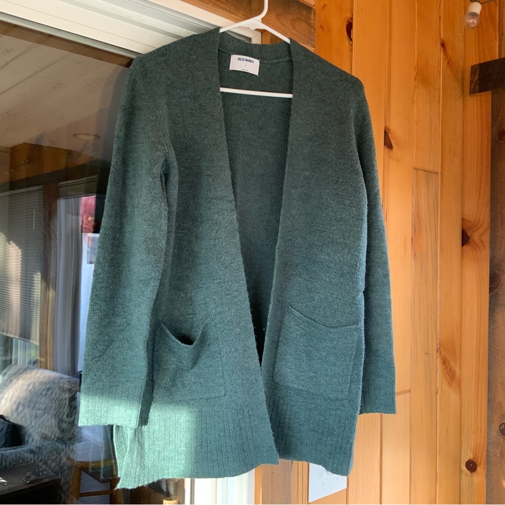 Old Navy teal cardigan